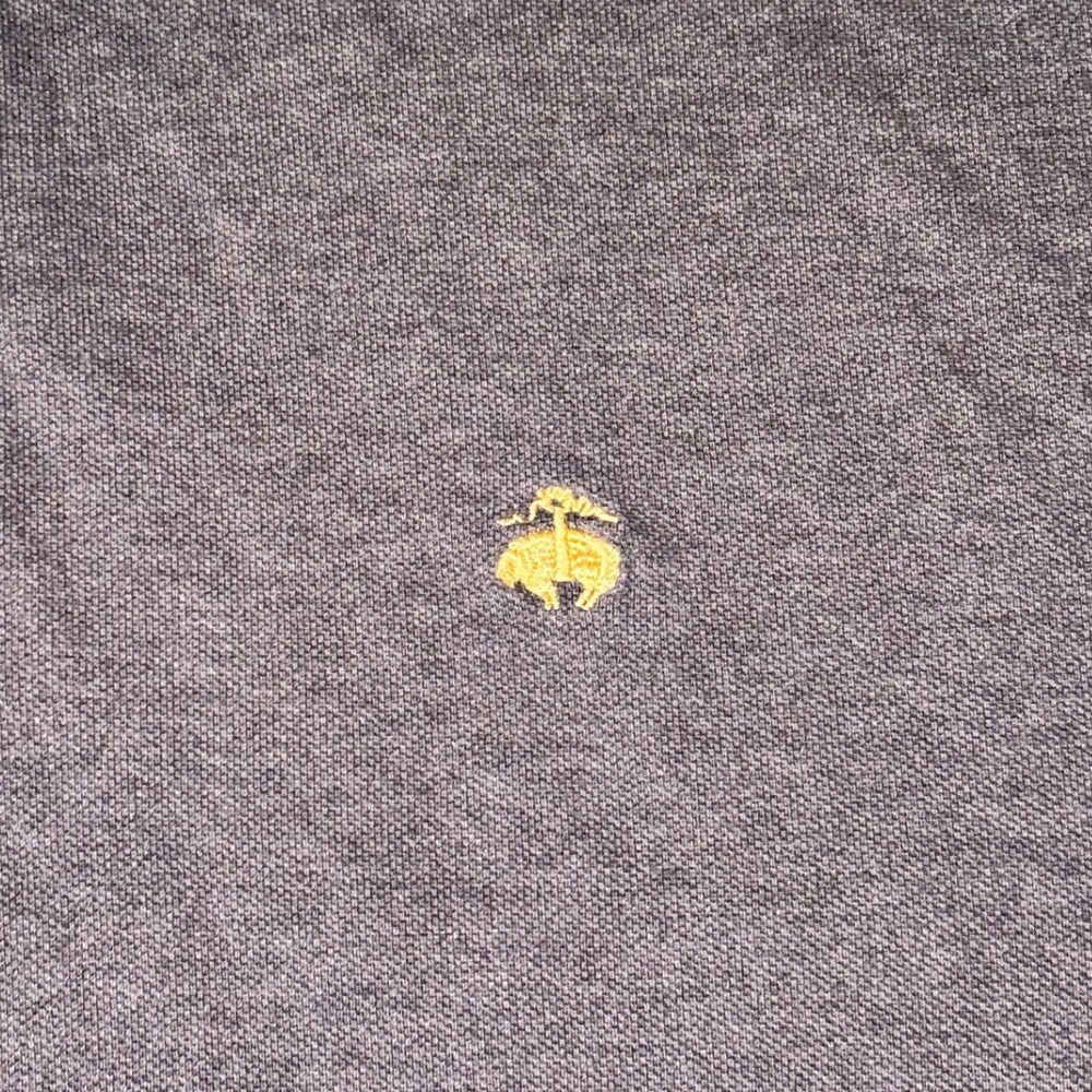 Brooks Brothers Performance Polo Mens XL Gray Slim Fit Short Sleeve 1818 Cotton - Picture 5 of 9